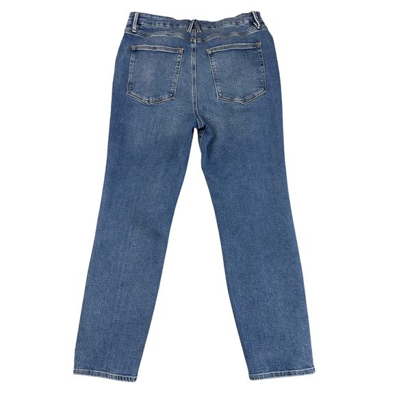 Good American jeans Blue Indigo Womens 14/32 Crossover Waistband Slim Straight - Picture 6 of 10